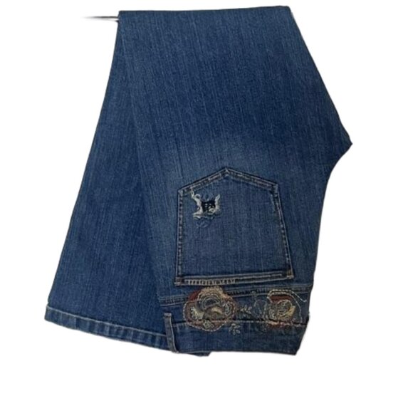 Dkny Denim - DKNY Greenwich Embroidered Jean 10 Petite